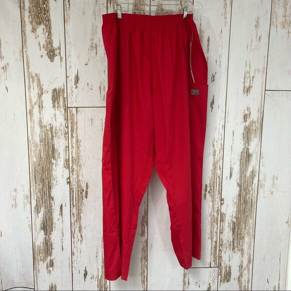 NWT Scrubzone Elastic Waist Scrub Pants. Size 4XL. Classic Red - Picture 1 of 8